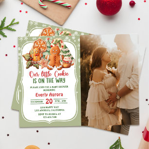 Our Little Cookie Is On The Way Baby Shower Photo Invitation