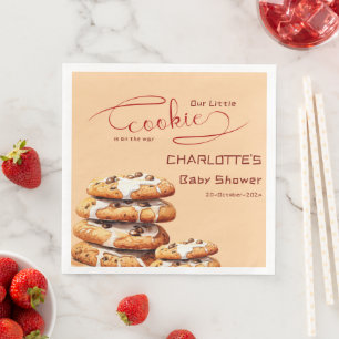 Our Little Cookie Is On The Way Cute Baby Shower Napkin