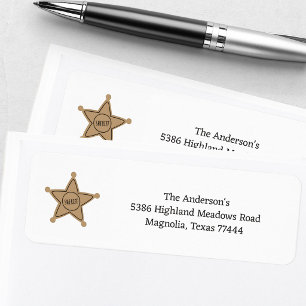 Our Little Cowboy Baby Shower Return Address Label