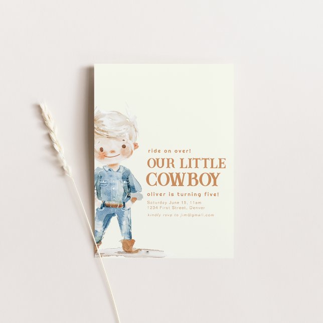 Our Little Cowboy Birthday Party Invite (Creator Uploaded)