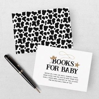 Our Little Cowboy Western Rodeo Baby Shower Enclosure Card