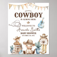 Our Little Cowboy Wild West Baby Shower Welcome