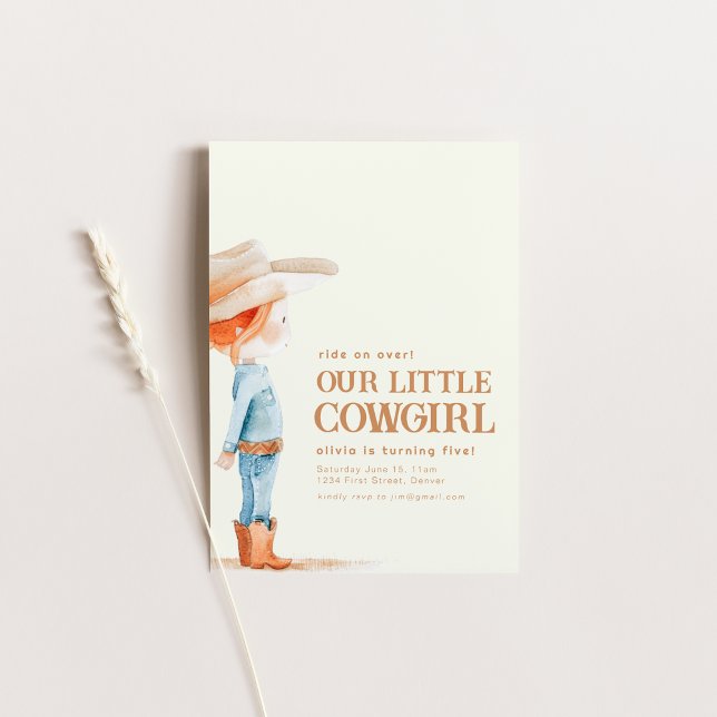 Our Little Cowgirl Birthday Party Invite (Creator Uploaded)