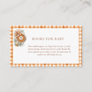 Our Little Cutie Fall Pumkin Baby Shower Enclosure Card
