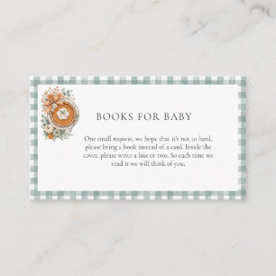Our Little Cutie Fall Pumpkin Baby Shower  Enclosure Card