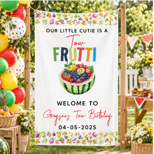 Our little cutie fruitt 2nd Birthday Party Banner