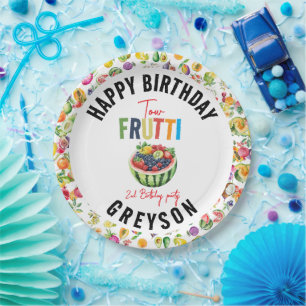 Our little cutie fruitt 2nd Birthday Party Paper Plate
