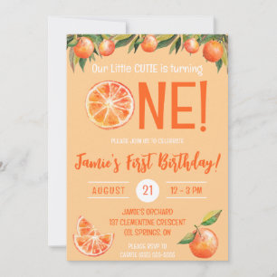 Our Little CUTIE is Turning ONE! First Birthday Invitation