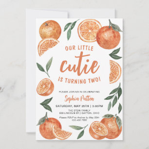 Our Little Cutie Kids Birthday Party Invitation