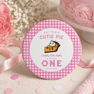 Our Little Cutie Pi Day 1st Birthday 3 Cm Round Badge