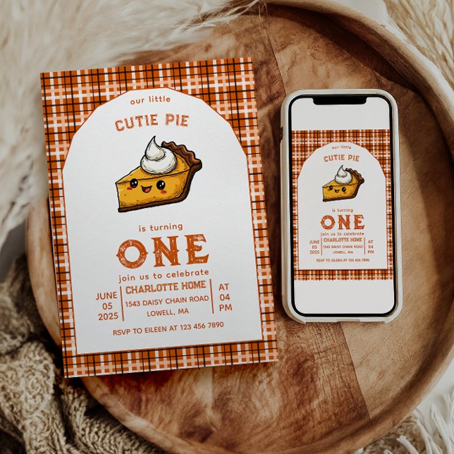 Our Little Cutie Pi Day 1st Birthday Invitation (Creator Uploaded)