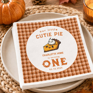 Our Little Cutie Pi Day 1st Birthday Napkin