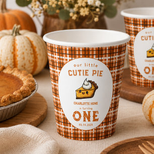 Our Little Cutie Pi Day 1st Birthday Paper Cups