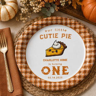 Our Little Cutie Pi Day 1st Birthday Paper Plate