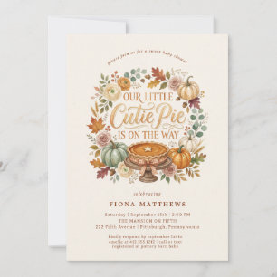 Our Little Cutie Pie Fall Pumpkin Baby Shower Invitation