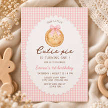 Our little Cutie Pie Pink gingham first birthday