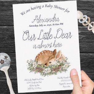 Our little Dear Deer Woodland White Roses Pinecone