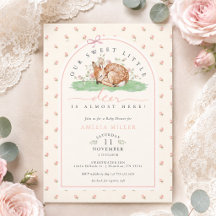 Our Little Deer is Almost Here Rose Baby Shower