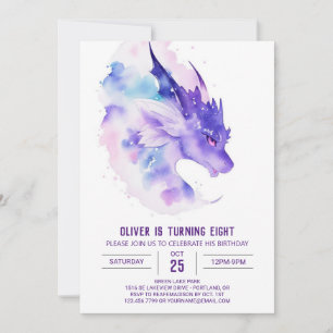 Our Little Dragon Birthday Invitation