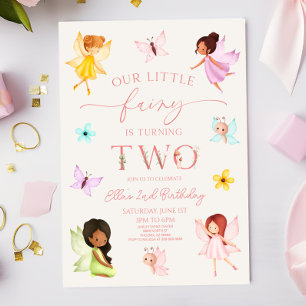 Our Little Fairy Enchanted 2nd Birthday Party Invitation