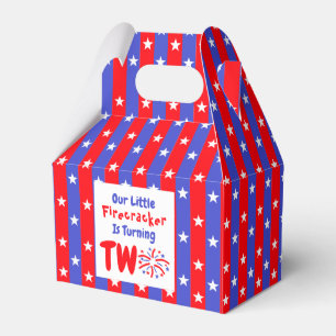 Our Little Firecracker 2nd Birthday Favour Box