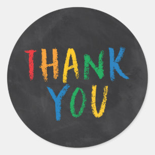 OUR LITTLE GRADUATE   CHALKBOARD THANK YOU STICKER