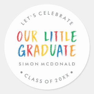 OUR LITTLE GRADUATE GRADUATION PARTY STICKER