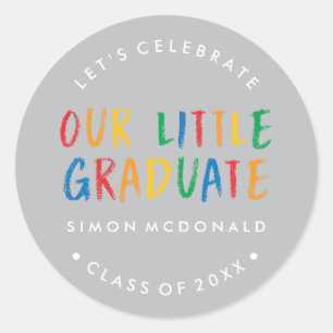 OUR LITTLE GRADUATE   GRADUATION PARTY STICKER