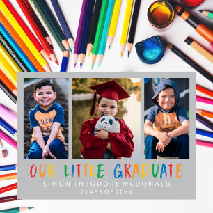 OUR LITTLE GRADUATE PHOTO COLLAGE GRAD INVITATION