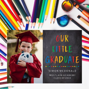OUR LITTLE GRADUATE   PHOTO GRAD PARTY INVITATION