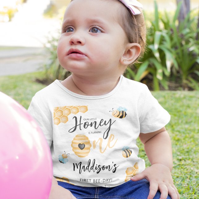 Our Little Honey | First Bee-day Baby T-Shirt (Creator Uploaded)