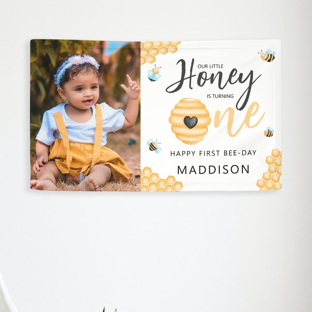 Our Little Honey | First Birthday Photo Banner (Creator Uploaded)