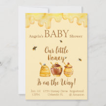 Our Little Honey Is On The Way! Baby Shower Card