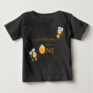 Our Little Honey is Turning One Bee Birthday Baby T-Shirt