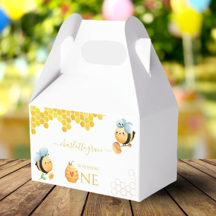 Our Little Honey is Turning One Bee Birthday Favour Box