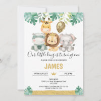 Our Little King Lion Crown Safari 1st Birthday