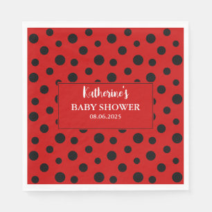 Our little lady is on her way girl baby shower  napkin