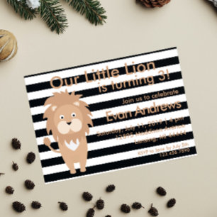 Our little lion, Lion Birthday, jungle birthday Invitation
