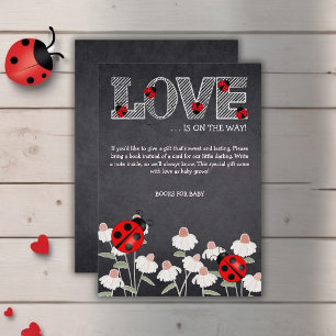 Our Little Love Bug Chalkboard Baby Shower Enclosure Card