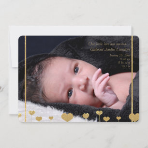 Our Little Love Photo Birth Announcement