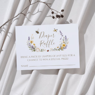 Our Little Lovebug Baby Shower Diaper Raffle Enclosure Card