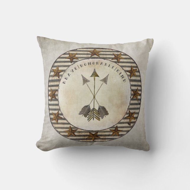 Our Little Man Baby Boy Rustic Farm Boho Nursery Cushion (Front)