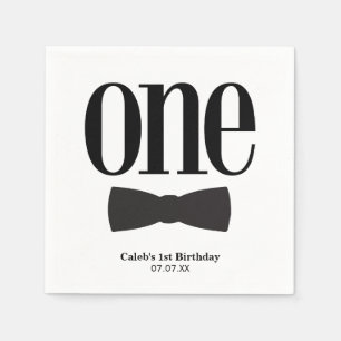 Our Little Man First 1st Birthday Bow tie Party Napkin