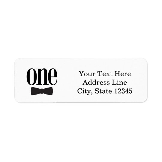 Our Little Man First 1st Birthday Bow tie Party Return Address Label