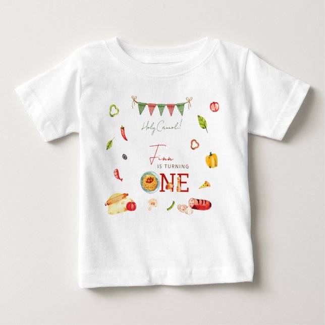 Our Little Meatball 1st Birthday Baby T-Shirt (Front)