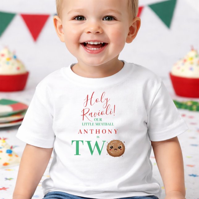 Our Little Meatball is Two Second Birthday Party  Toddler T-Shirt (Our Little Meatball is Two Second Birthday Party Toddler T-shirt)