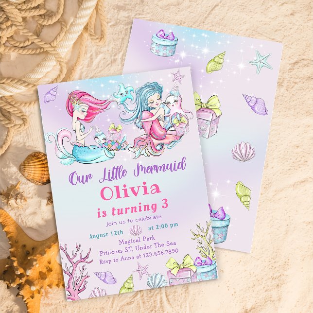 Our Little Mermaid Birthday Party Invitation (Creator Uploaded)