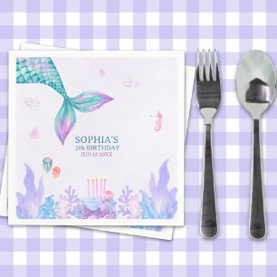 Our Little Mermaid Birthday Party Napkin