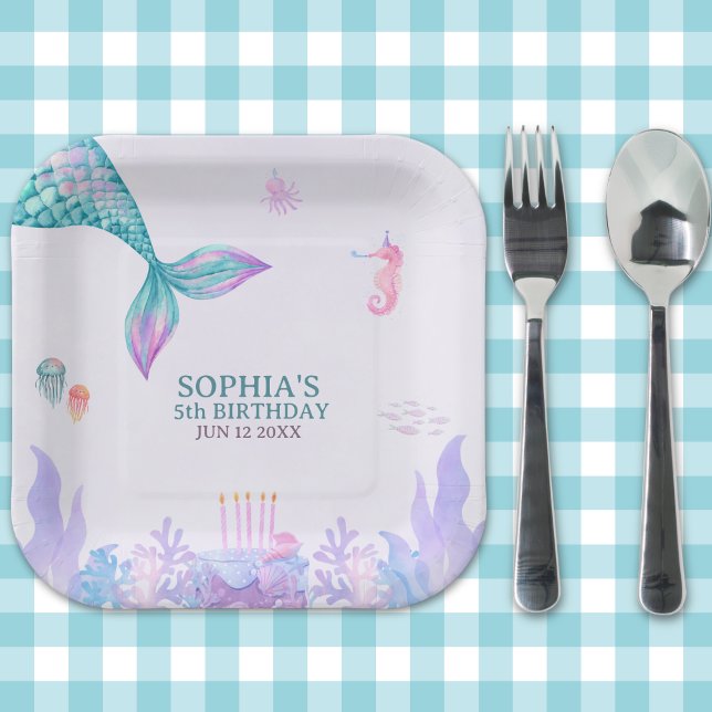 Our Little Mermaid  Fun Birthday Party  Paper Plate (Creator Uploaded)