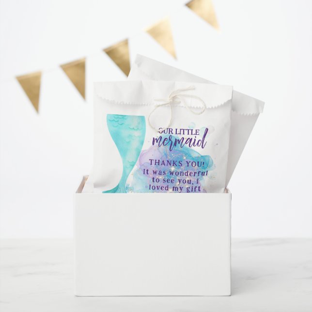 Our Little Mermaid Photo Birthday Party Favour Bag (Party)